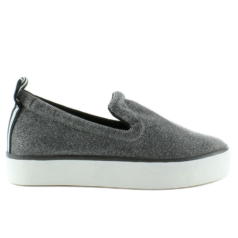 Slip-on irisé avec sangle de talon gris
