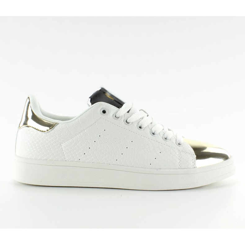 Chaussure de sport à bout miroir Q56 White / Gold jaune blanche