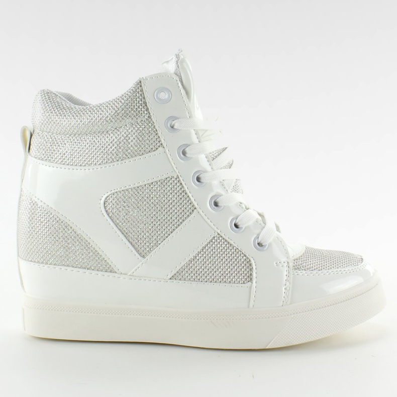 Sneakers sur le talon haut R-201 White blanche Sneakers sur le talon haut R-201 White blanche