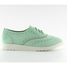 Mocassins pastels ajourés R97P menthe bleu