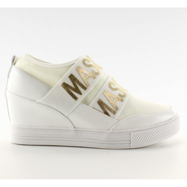 Chaussures compensées JK11P Blanc jaune