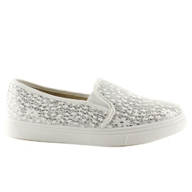 Slip-on dentelle pastels XIN07P Blanc