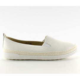 Slip-on avec ficelle en lin Z-7 blanc blanche