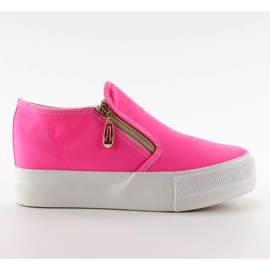 Slip-on compensé avec fermeture à glissière NG620 Rose