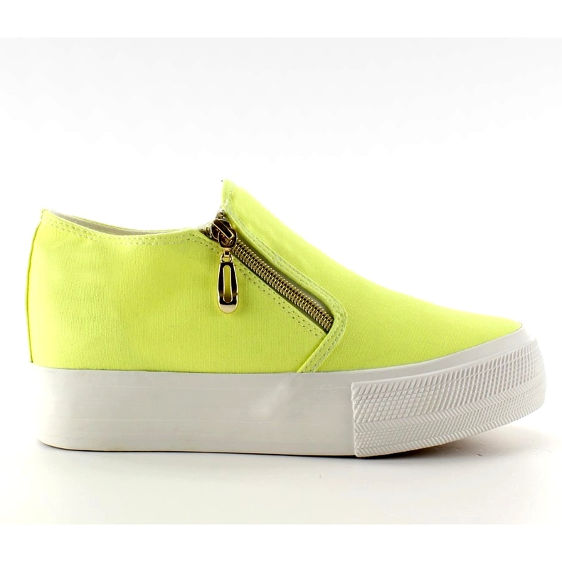 Slip-on compensé avec fermeture à glissière NG620 jaune