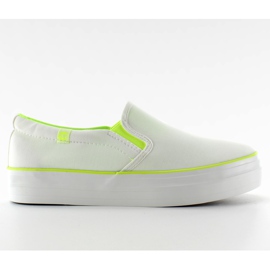 Slipony sur double semelle GF-41 Blanc blanche