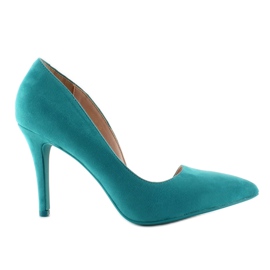 Talons hauts en daim et semelle de couleur 4006 multicolore bleu