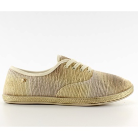 Baskets élégantes beige oxford