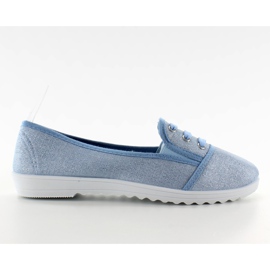 Charmantes baskets à lacets L. Bleu