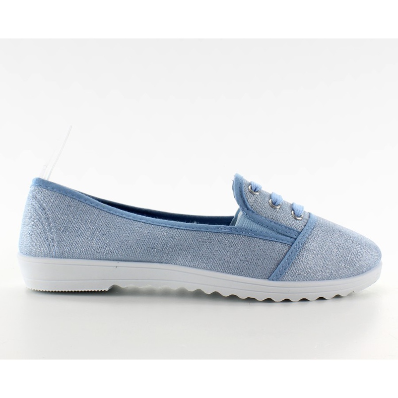 Charmantes baskets à lacets L. Bleu