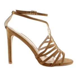 Sandales à talons hauts Hp-5H5639 brun Sandales à talons hauts Hp-5H5639 brun