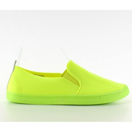 Baskets élégantes slip-on JX31 ​​F. Vert jaune