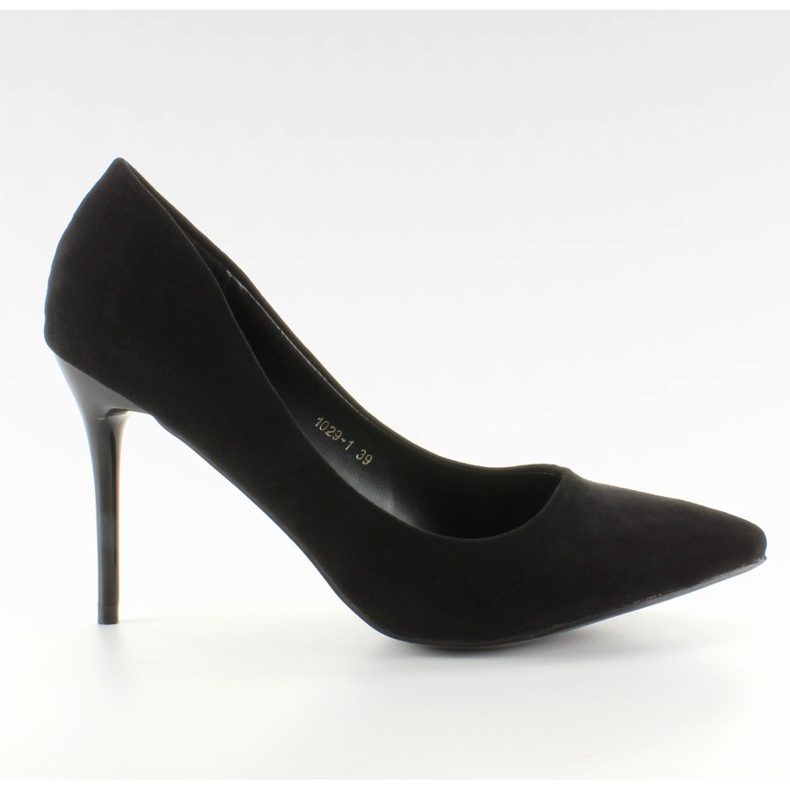 Escarpins sur un confortable talon noir 1029 le noir
