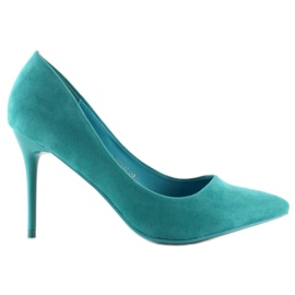 Escarpins sur talon confortable 1029 L. Bleu multicolore