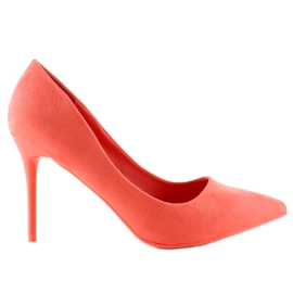 Escarpins sur un confortable talon 1029 Orange multicolore