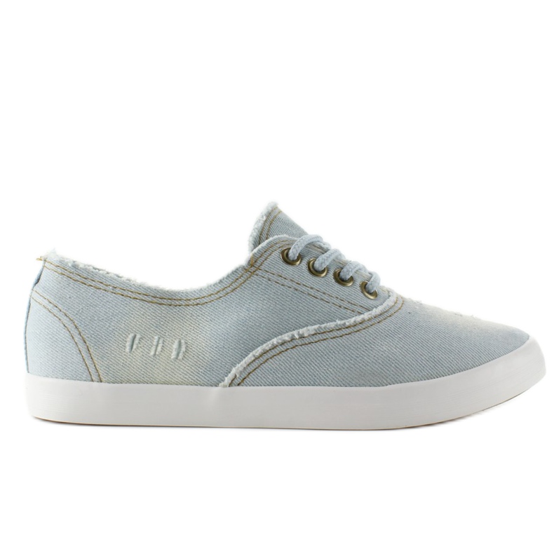 Baskets oxford en denim bleu blanc XIN11P