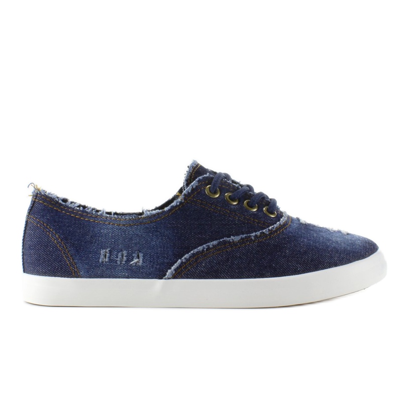XIN11P Baskets oxford en denim bleu bleu marin XIN11P Baskets oxford en denim bleu bleu marin