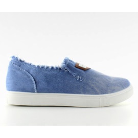 Slip-on en jean avec écusson NB22 L. Bleu