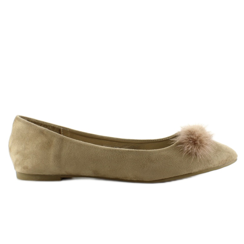 Ballerines avec peluches sur les orteils JP39 Kaki