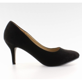Escarpins noirs en daim M246 le noir