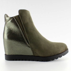 Bottes pour femmes sur des semelles cachées kaki vert