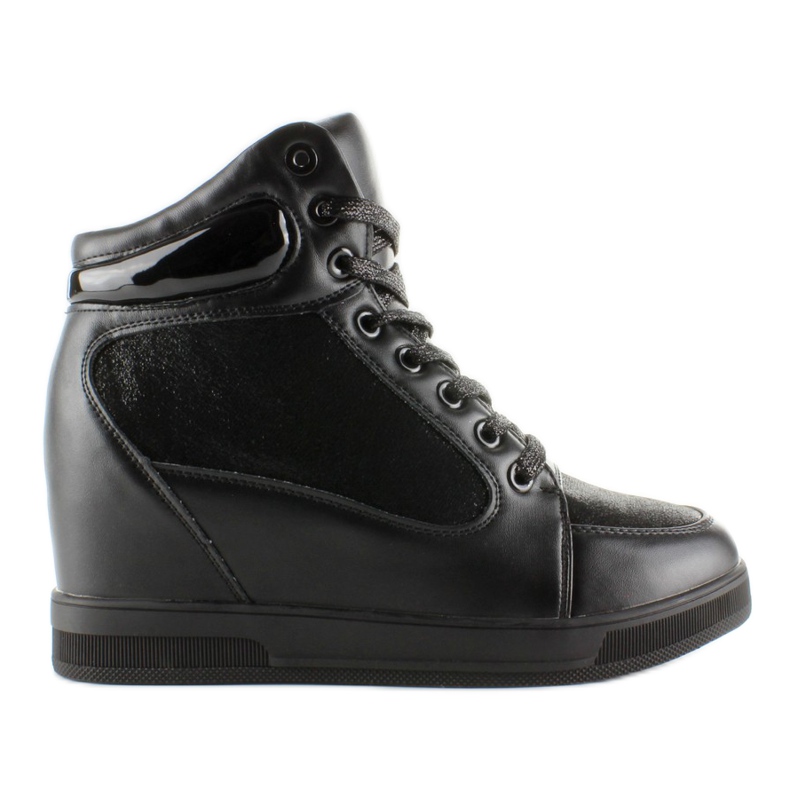 2017-3 Baskets montantes noires le noir