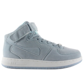 Chaussures de sport montantes en daim B777 Bleu Chaussures de sport montantes en daim B777 Bleu