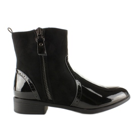 Bottes à bouts vernis JKD-17 Noir