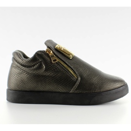 Baskets Zanotki golden sliders 881-1 D. Gris