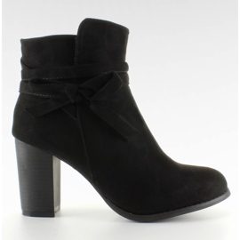 Bottines à nœud Noir