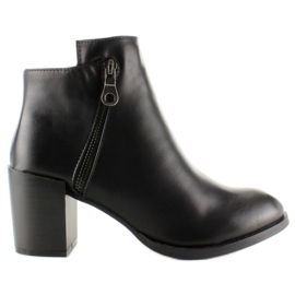 Bottes à talons larges G389 Noir