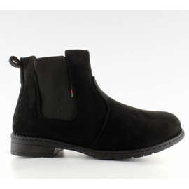 Bottes Jodhpur en daim avec empiècement noir 87-3 le noir