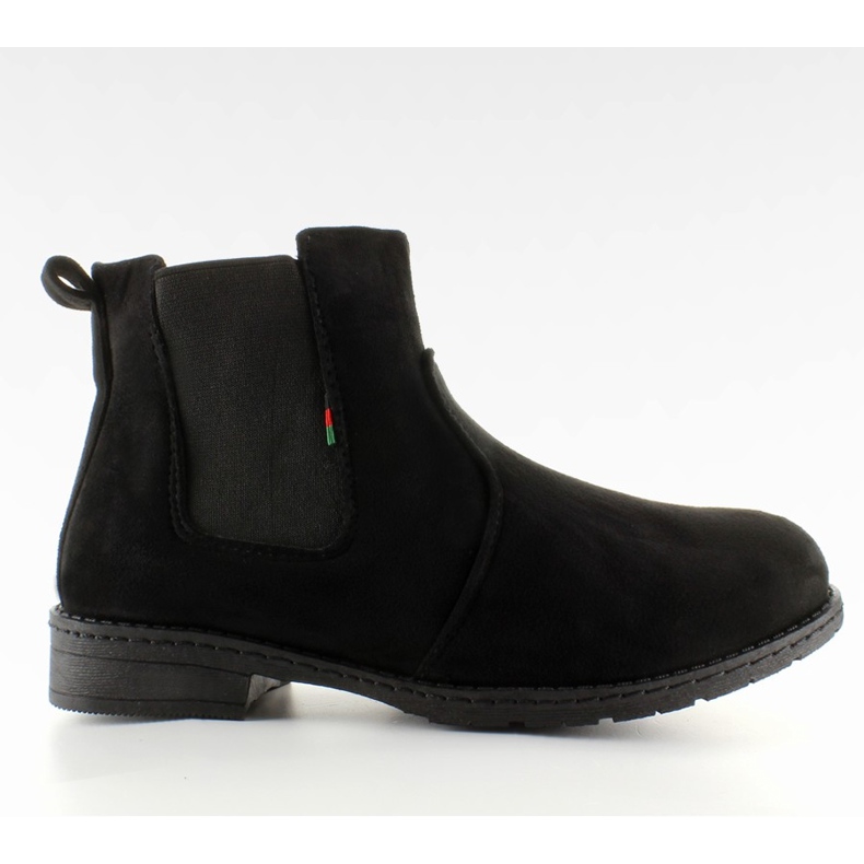 Bottes Jodhpur en daim avec empiècement noir 87-3 le noir