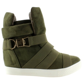 Baskets à bandes en caoutchouc F-215 Olive vert