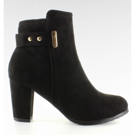 Bottes à boucle dorée Xd-08 noir le noir