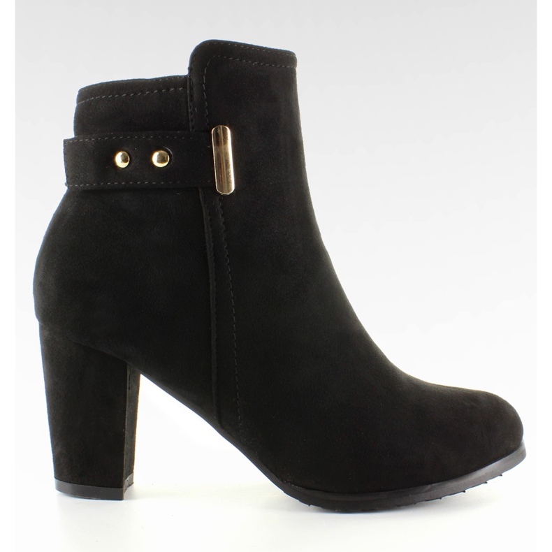 Bottes à boucle dorée Xd-08 noir le noir