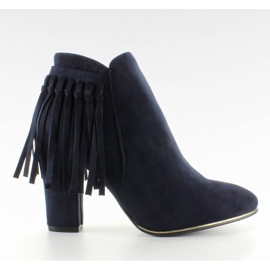 Bottes avec passepoil en or B908D D. Bleu bleu marine