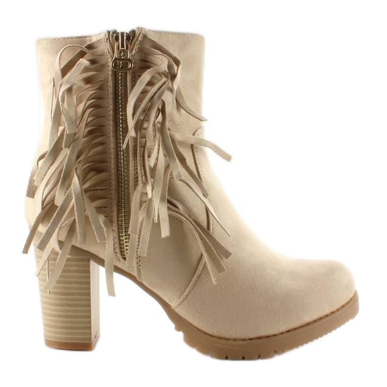 Magnifiques bottines à franges H502 beige Magnifiques bottines à franges H502 beige