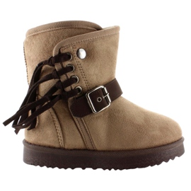Emuski Enfant Avec Frędzlami K1647404 Taupe beige Emuski Enfant Avec Frędzlami K1647404 Taupe beige