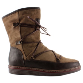 Bottes en daim demi-pleine fleur K1650002 marron brun