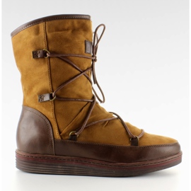 Demi bottes en daim K1650002 camel brun