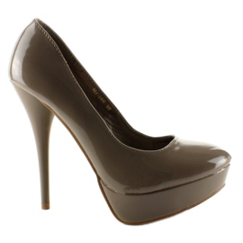 Escarpins laqués MJ1066-LAK kaki