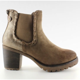 Bottes avec motif serpent 725e kaki noir