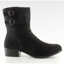 Bottes Shapely en daim ZW16279A noir le noir