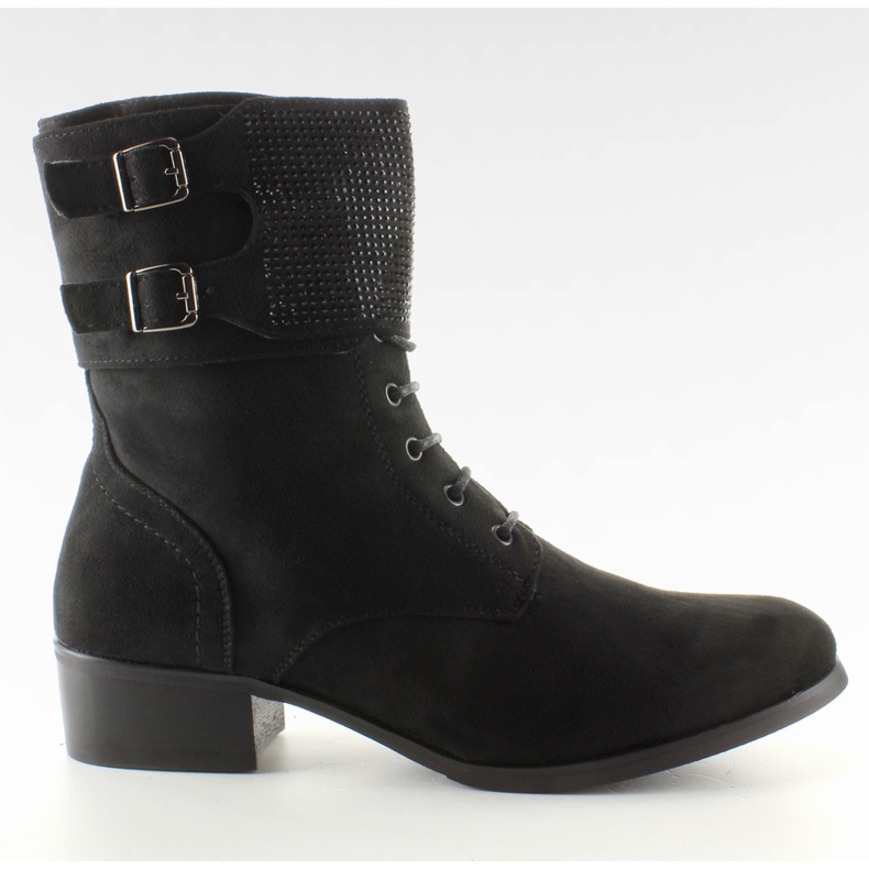 Bottes Shapely en daim ZW16279A noir le noir