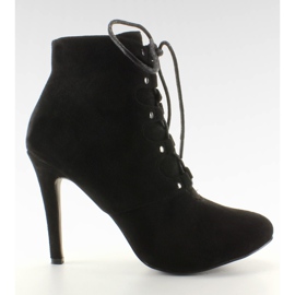 Talons hauts à lacets H253 Noir le noir