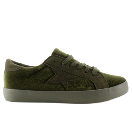 Baskets en velours BL70P Vert Foncé