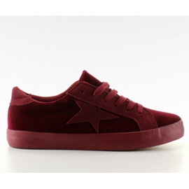 Baskets en velours BL70P Vin Rouge