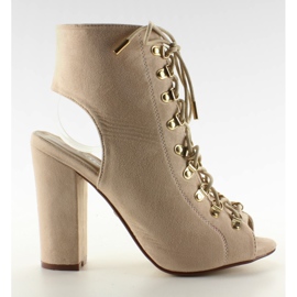 Escarpins à bout ouvert JZ-11P Beige