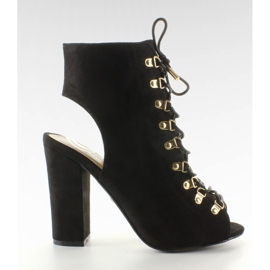 JZ-11P Escarpins noirs à lacets le noir